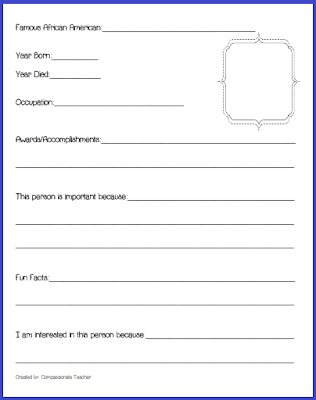 black history report template compassionate black history month project black history report template compassionate black history month project
