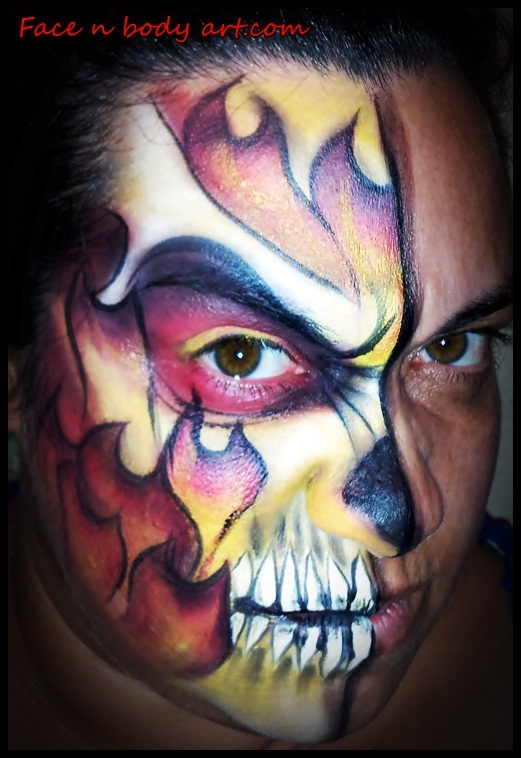 Shawna D. Makeup Halloween monster face painting