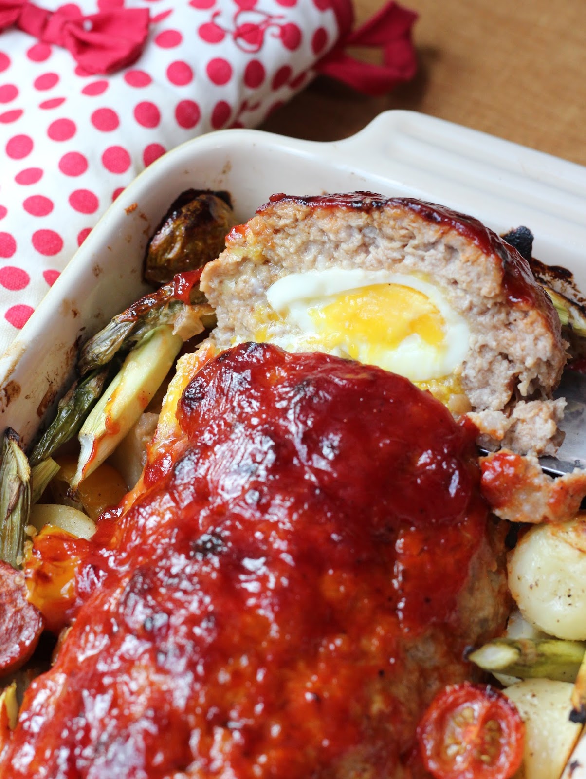 Honey Bee Sweets Egg stuffed Meatloaf