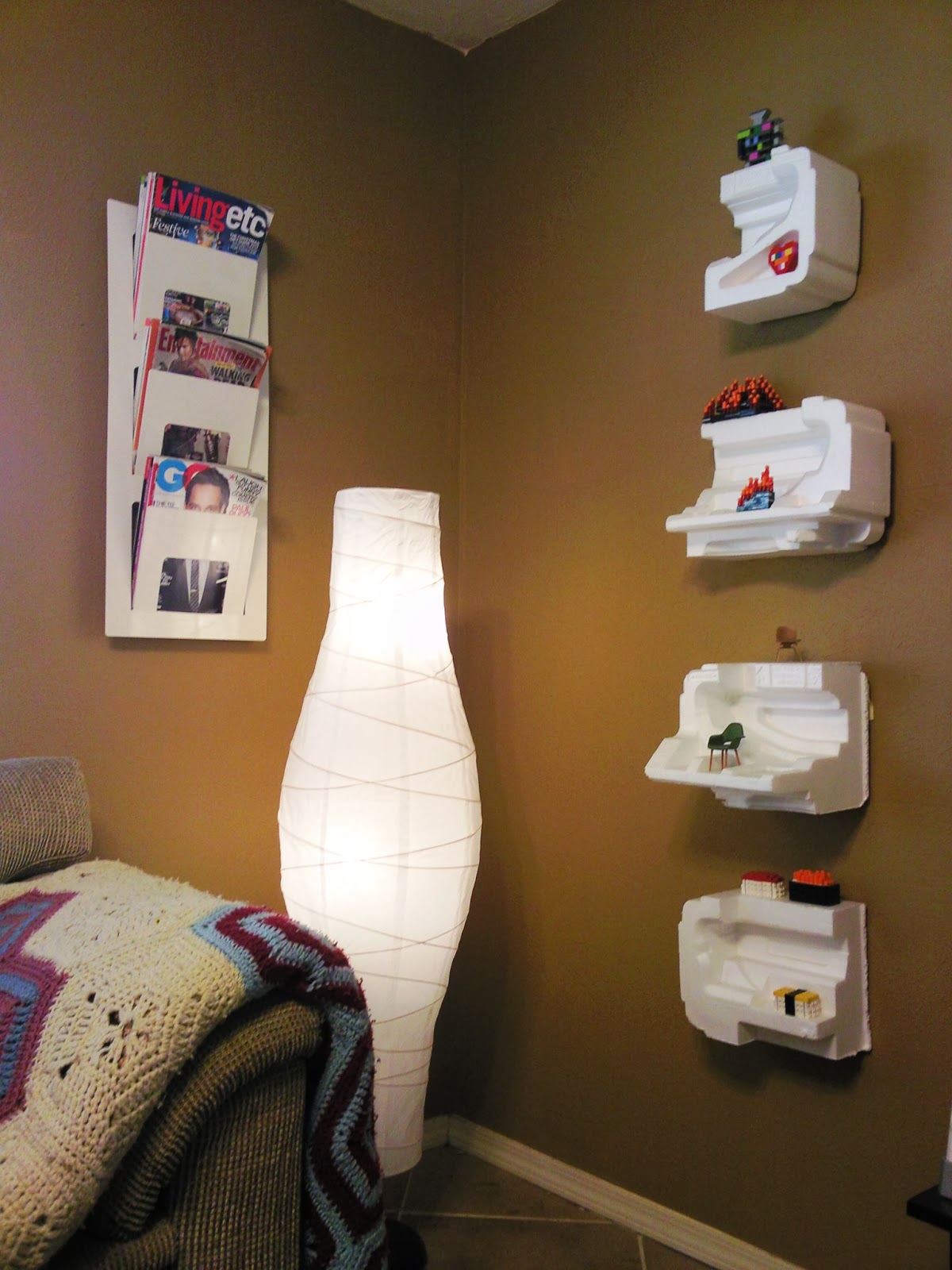 diy fancy styrofoam shelves