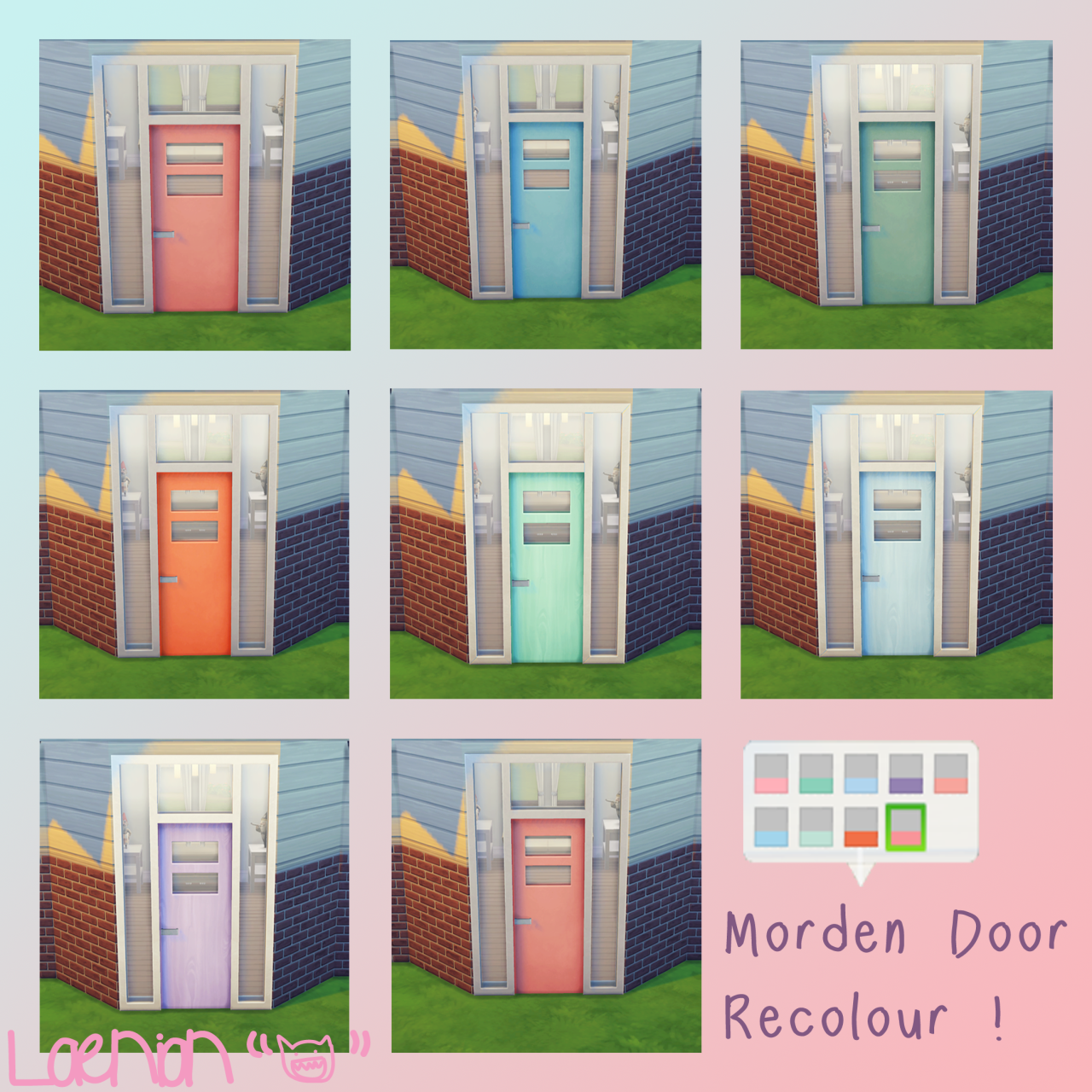 My Sims 4 Blog Door Recolors by Laenian