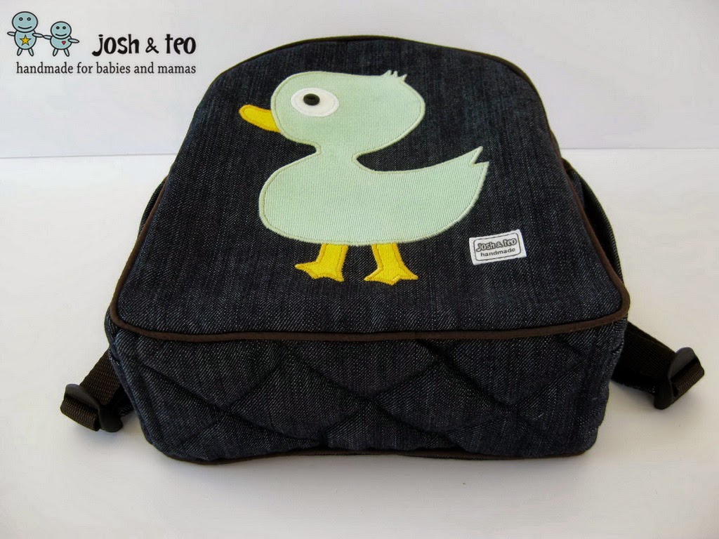 My Handmade Home Duck Toddler Backpack in Mint