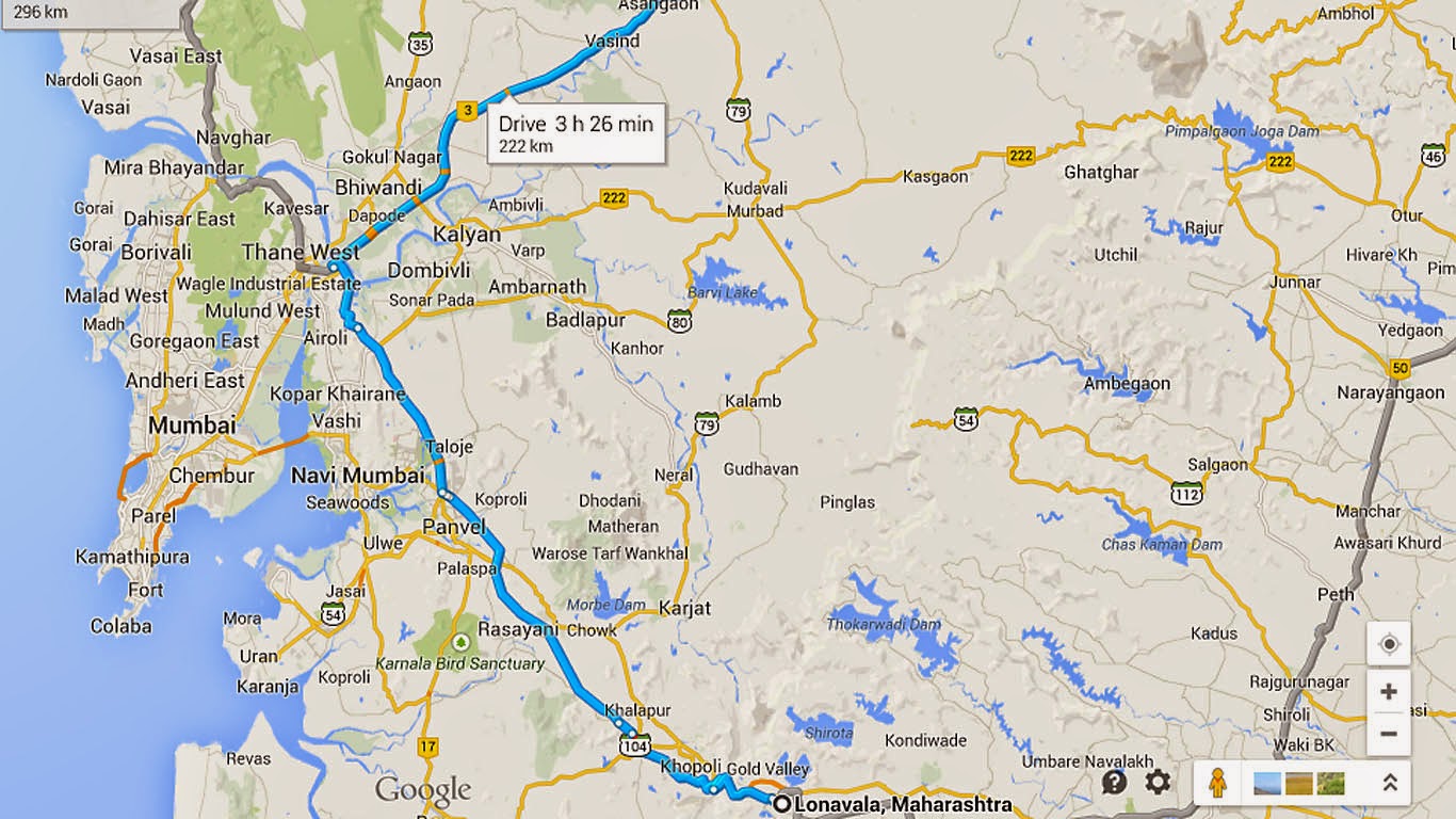 Aari, I and Zeita Lonavala Nashik Kholapur Goa ( Via Chorla Ghat) drive