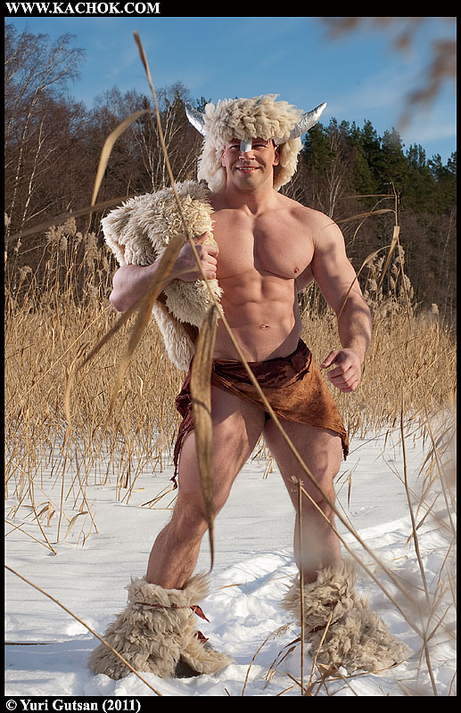 Viking warrior bodybuilder Maris Klavins 