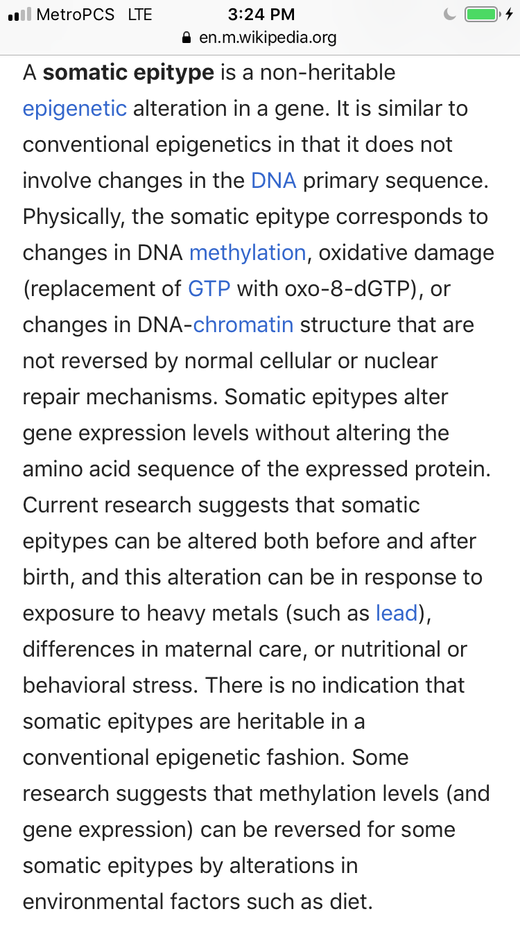 Somatic Epitype