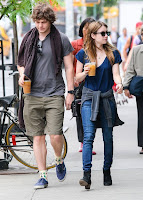 Emma Roberts walking aroud in New York