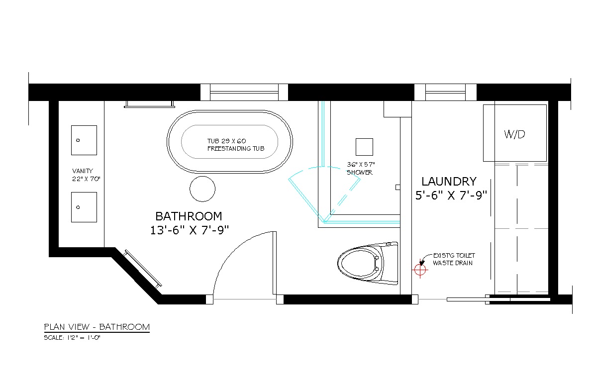 Bathroom Floor Plans with Washer and Dryer