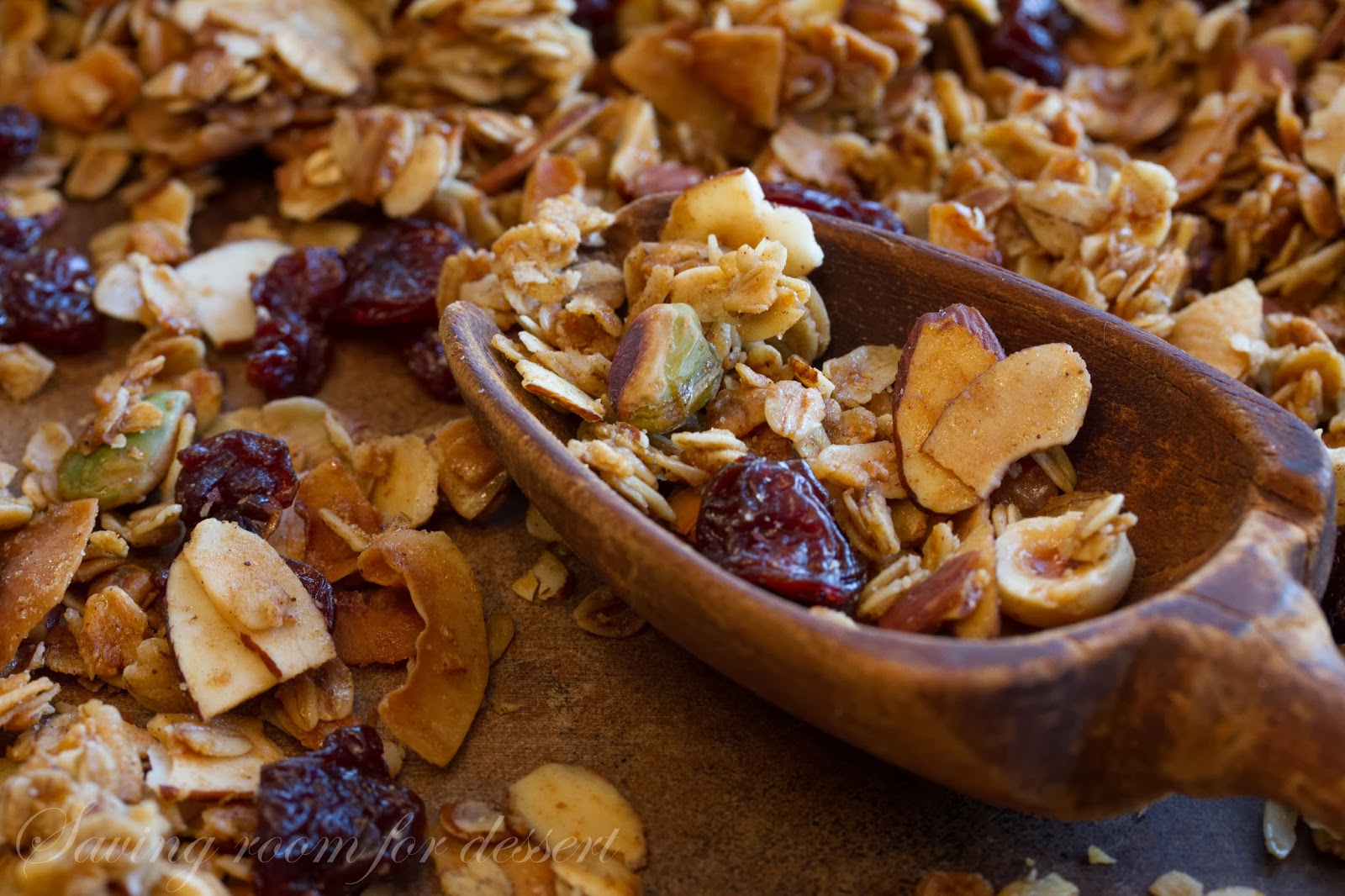 Coconut Cherry Almond Granola Saving Room for Dessert