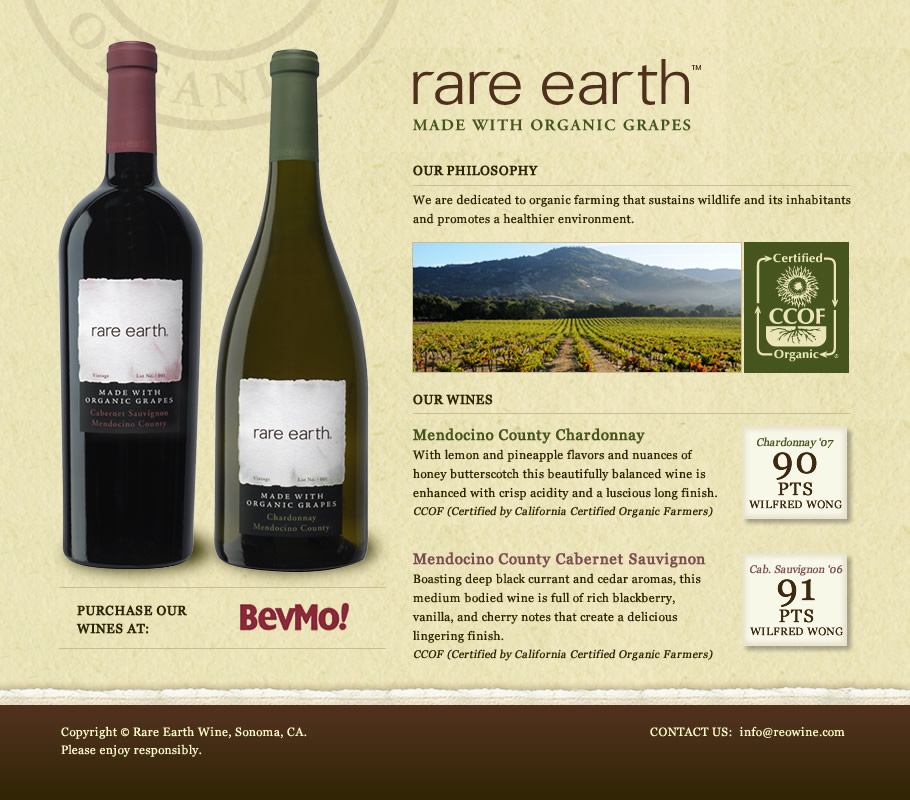 Organic Wines Uncorked Organic Option at BevMo Rare Earth