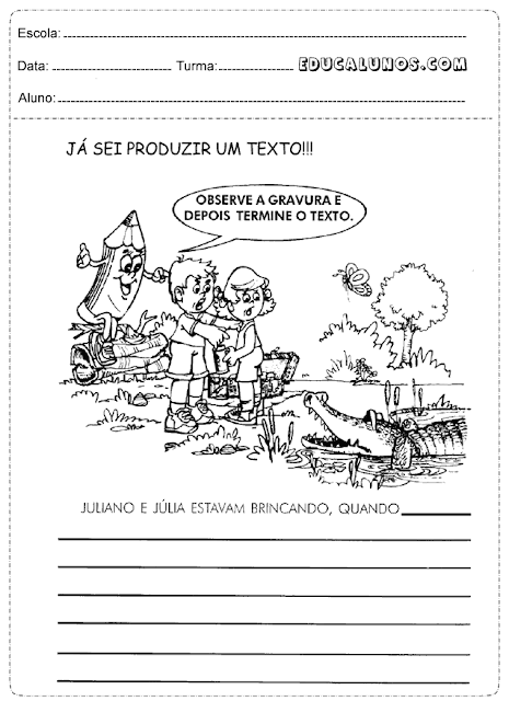 Observe a gravura e depois termine o texto