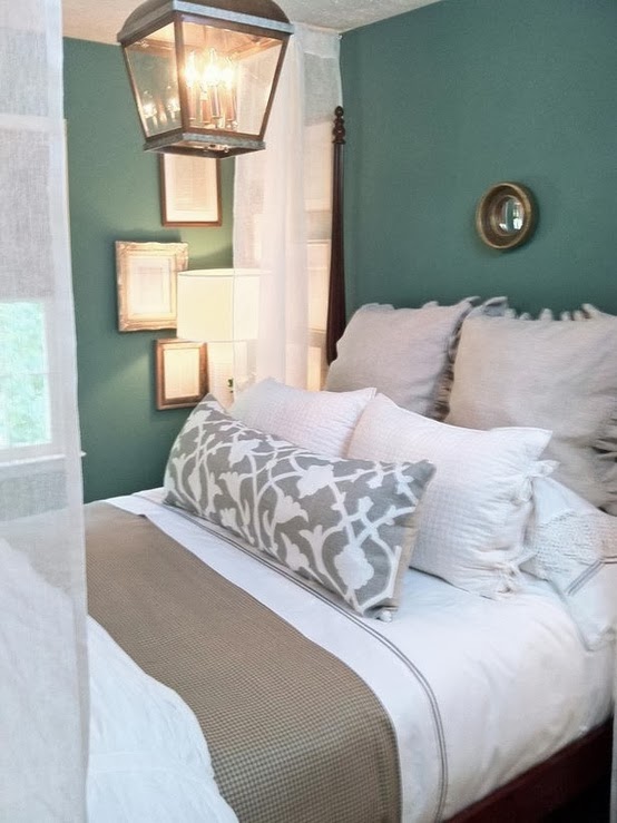 Dormitorios en gris y turquesa - Ideas para decorar dormitorios