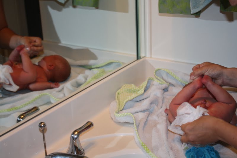 Louisiana Livin' Henry's first bath at home