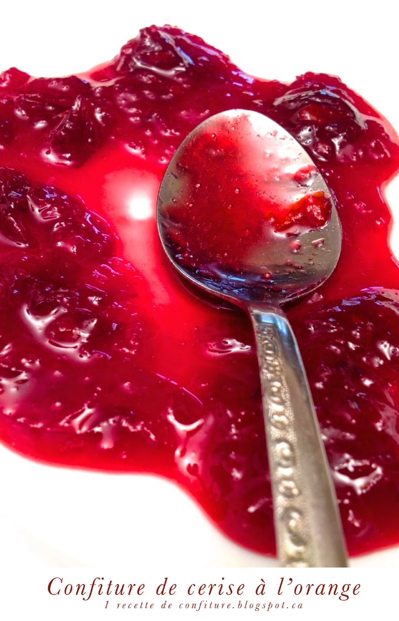 1 recette de confiture Confiture de Cerises à l’Orange