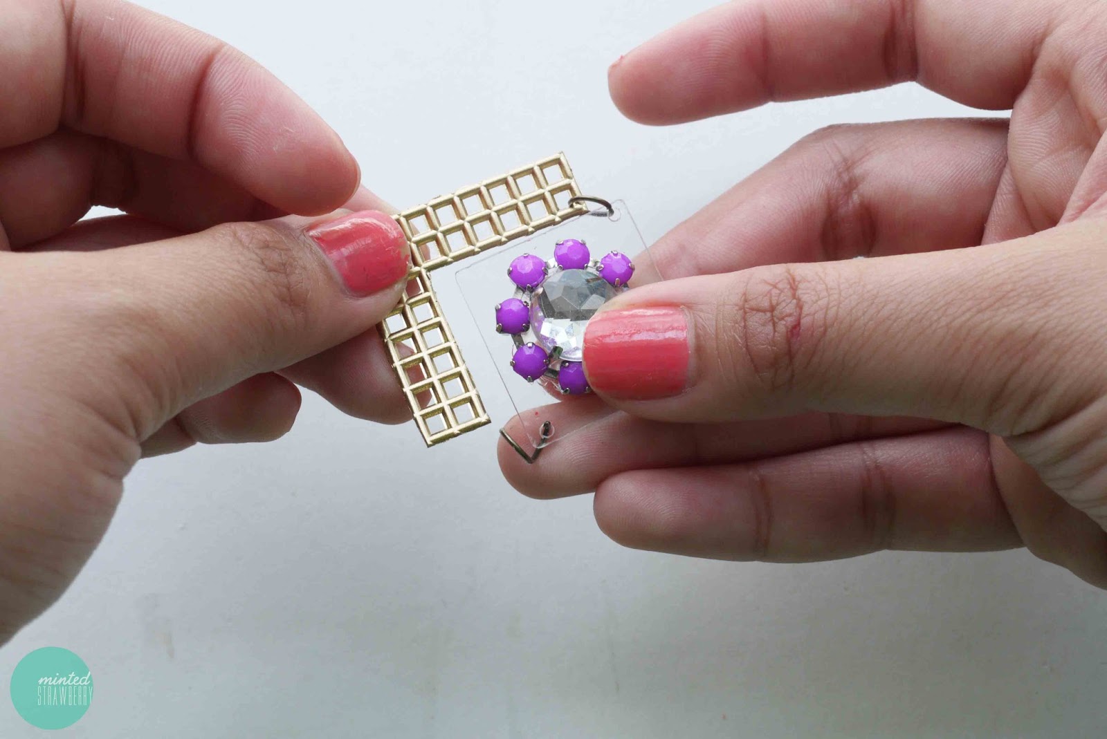 DIY Acrylic Statement Earrings Minted Strawberry