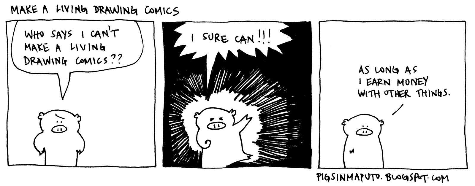 Pigs In Maputo Make A Living Drawing Comics