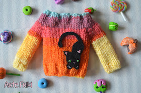 jersey pullip blythe sweater cardigan knitting barbie kawaii cute doll punto dos agujas tricot 