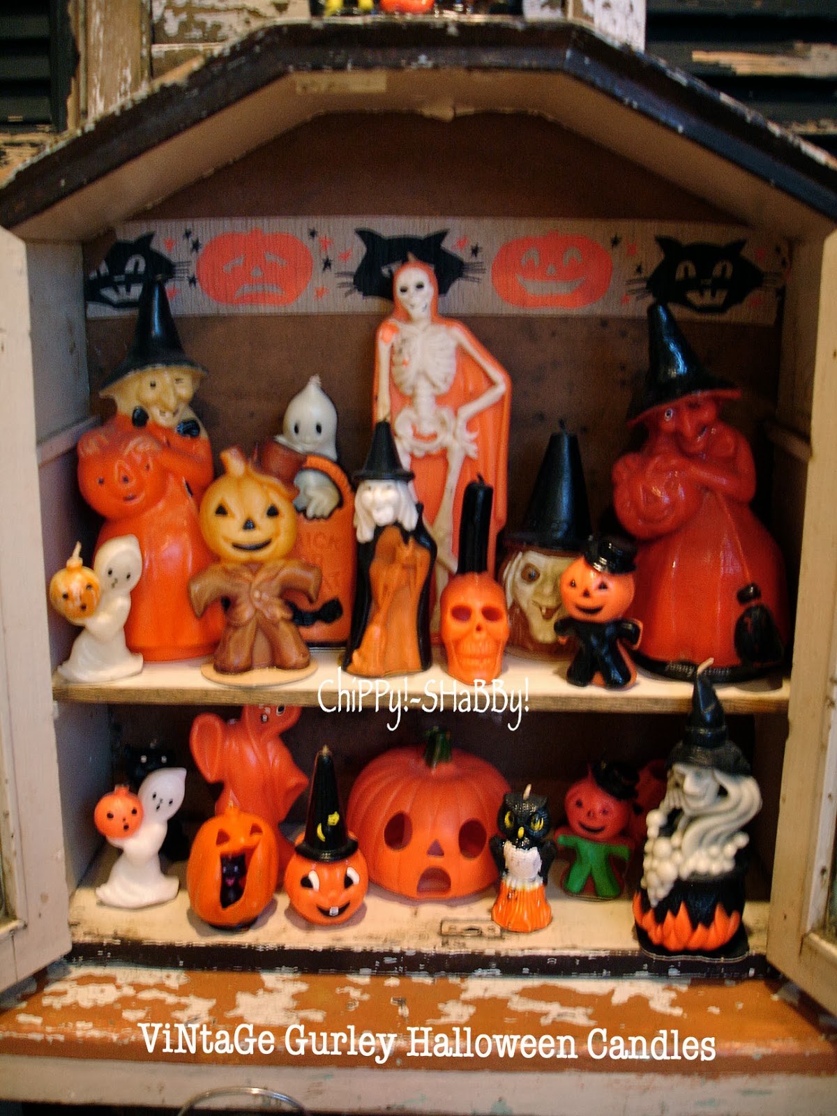 ChiPPy! SHaBBy! ViNtaGe *GURLEY* HaLLoween CaNdLeS!*!*!