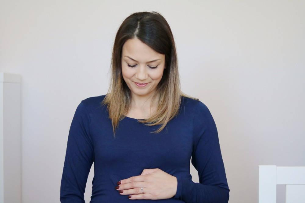 Mama Style Jojo Maman Bebe Adjustable Rouched Maternity Top Quite