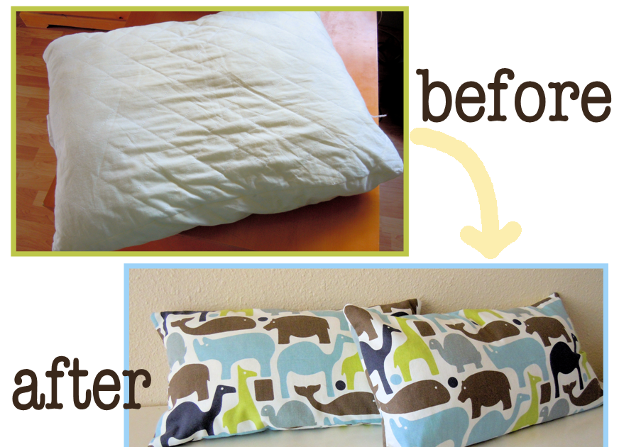 Tutorial How to Make Throw Pillows from a Bed Pillow Naturally