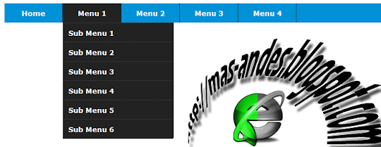 Animasi Menu Drop Down Blogger