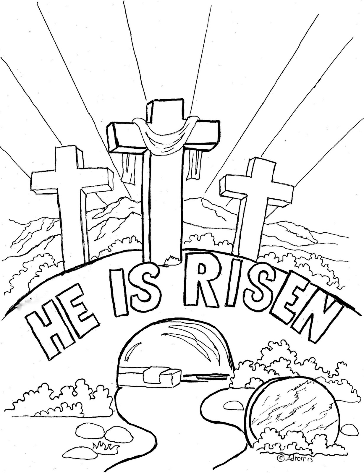 Coloring Pages for Kids by Mr. Adron: Easter Coloring Page For Kids