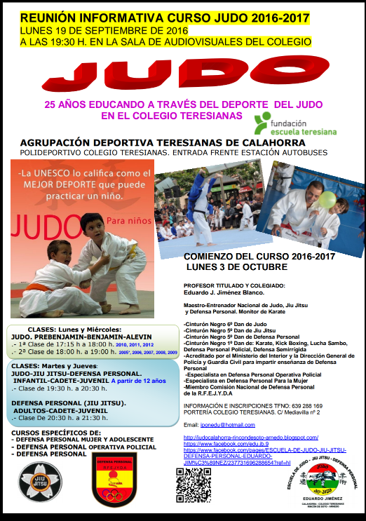 REUNIÓN INFORMATIVA JUDO CURSO 2016-2017