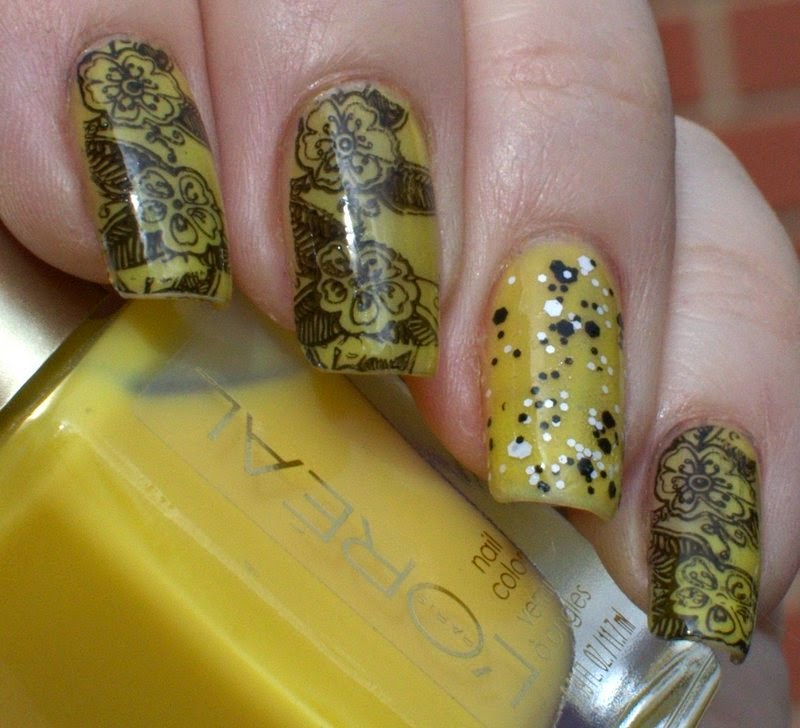 L'oreal Bananarama Love with Ulta3 Showstopper glitter and stamping