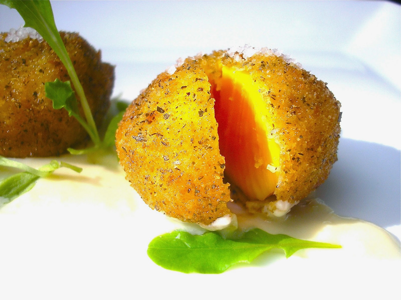 food play ' 64 deg . C EGG YOLK CROQUETTES