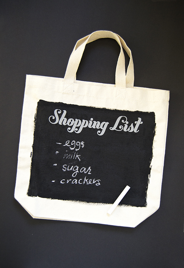 Chalkboard Grocery Tote at Live Craft Love Minted Strawberry