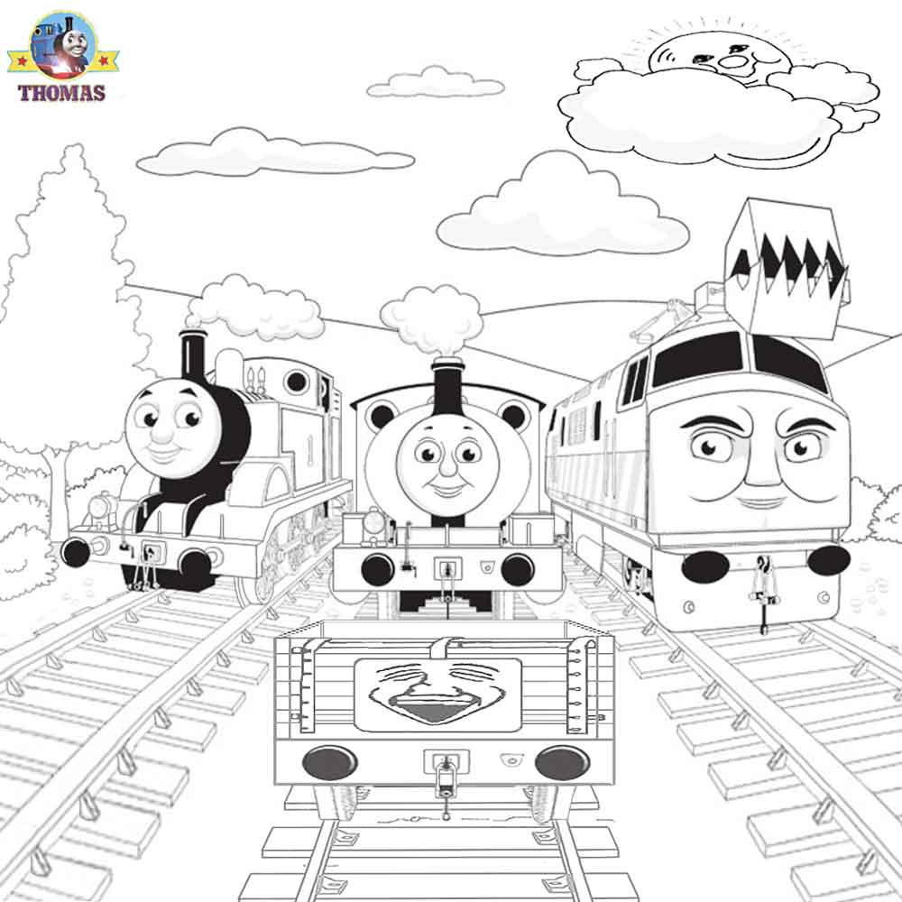 Train Thomas the tank engine Friends free online games and toys for kids:  The train engine Thomas tank coloring pictures printable