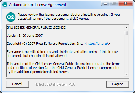 Installazione IDE Arduino, accettazione licenza Installazione IDE Arduino, accettazione licenza