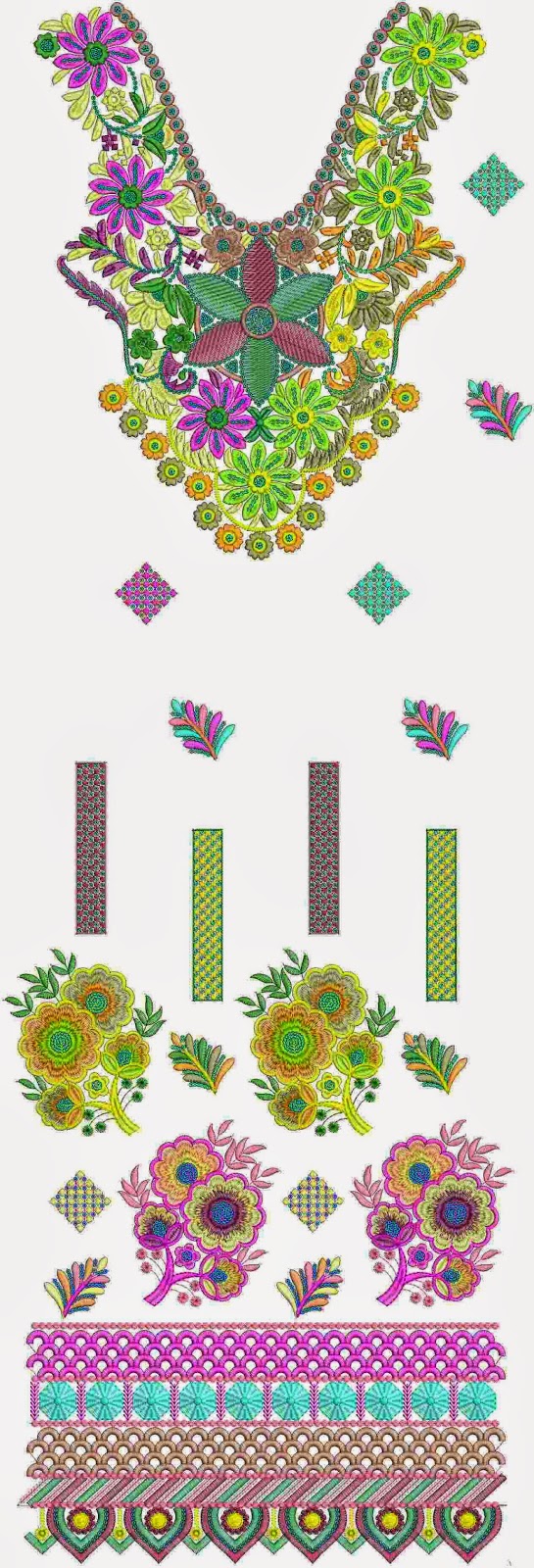 Embdesigntube Danish Clothing Kurti Embroidery Designs