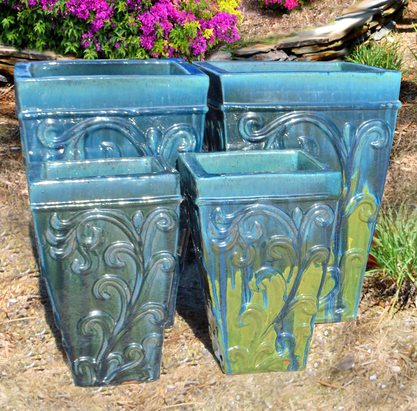 Vietnamese pottery wholesale , Glazed Planters, Outdoor Glazed Pots EKPottery Vietnam