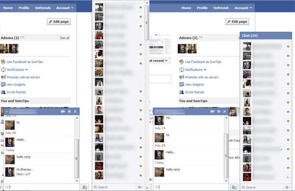 offline friends on facebook chat list