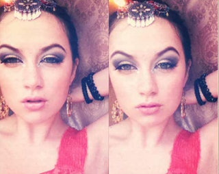 gypsy belly dancer Halloween makeup style for girls