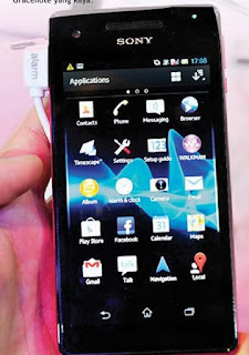 Fitur Smartphone Sony Xperia V