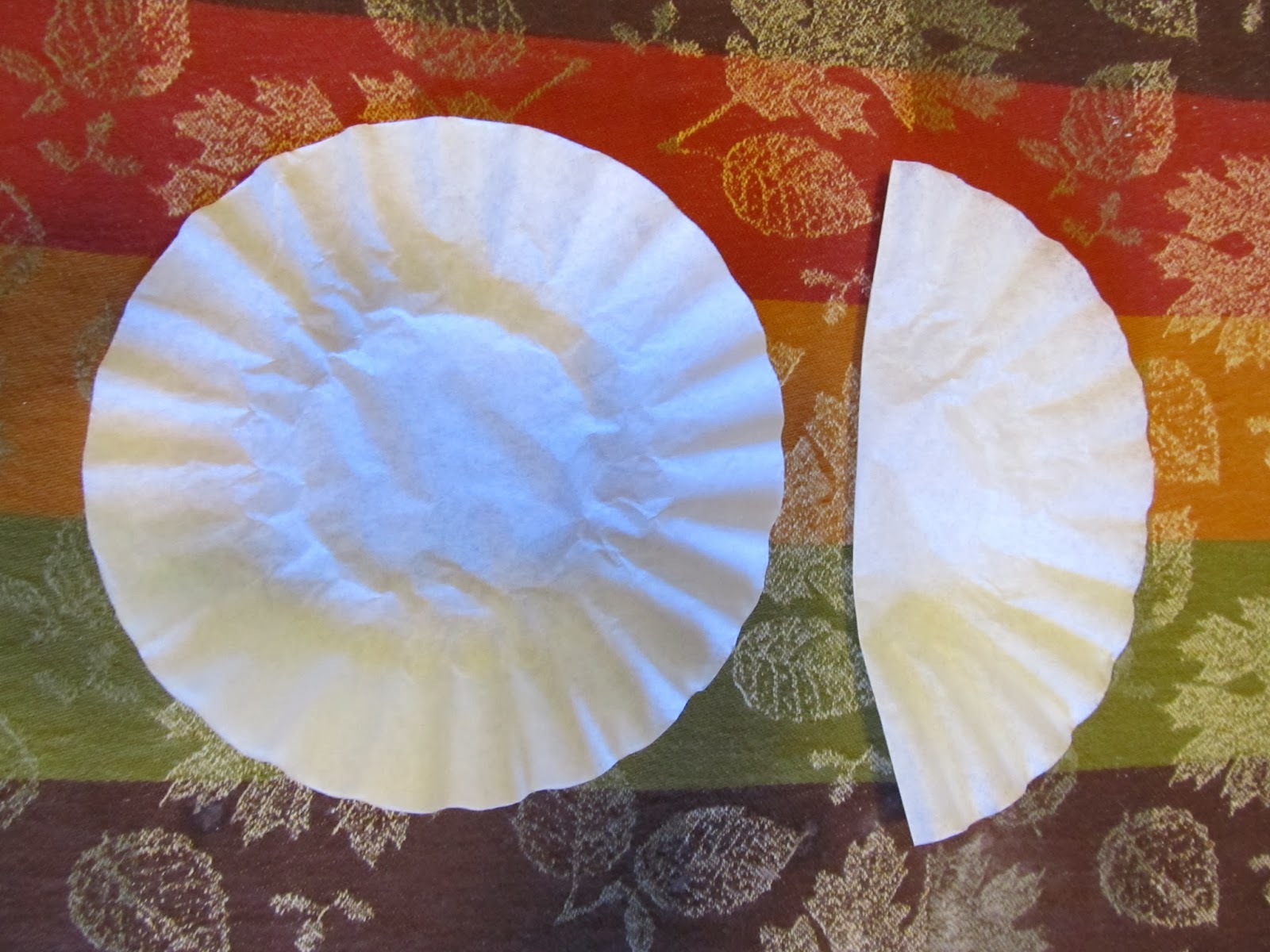 Kitchen Floor Crafts Coffee Filter Fall Leaves