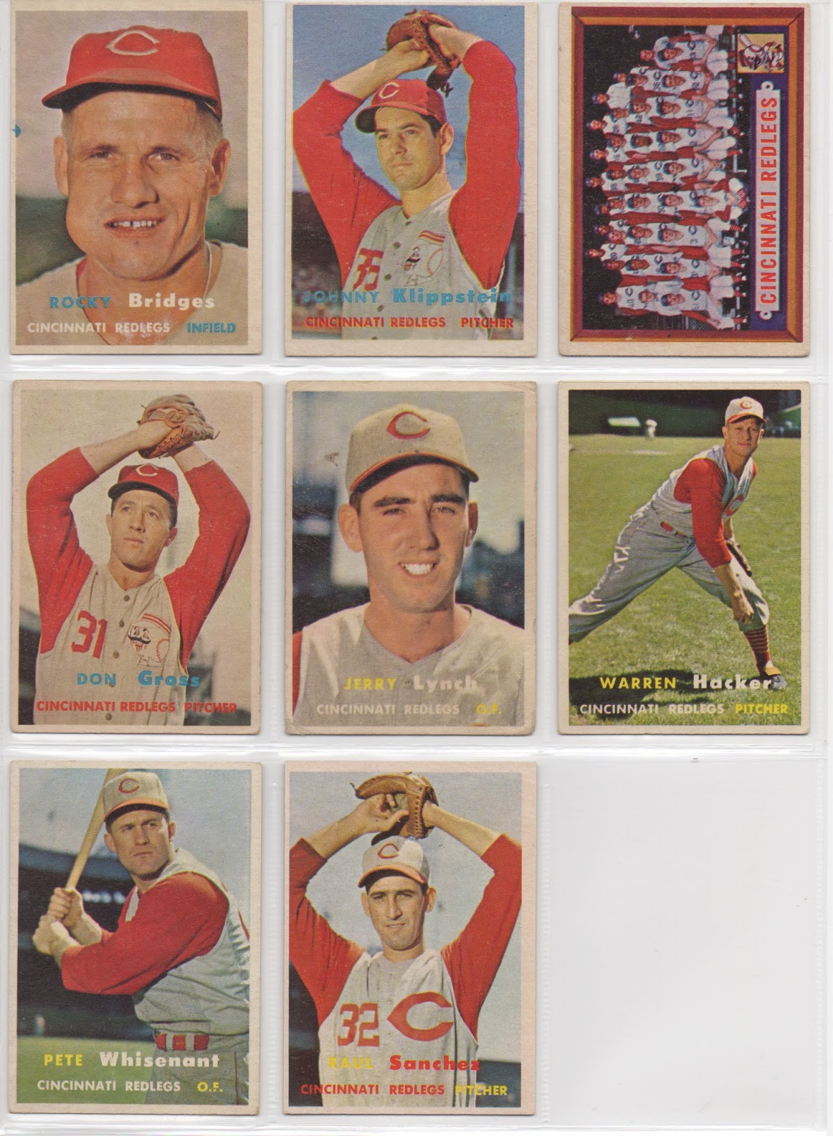 Cincinnati Reds Baseball Card Collector: 1957 Topps Cincinnati Reds Team Set