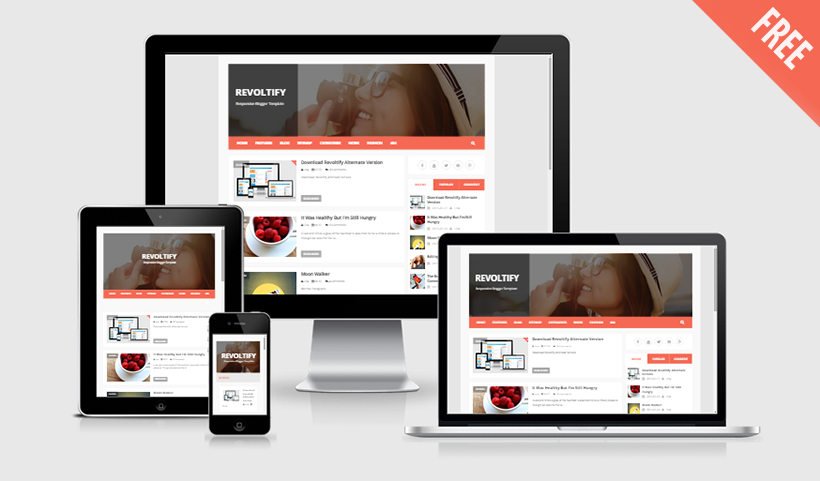 Revoltify Responsive Blogger Template