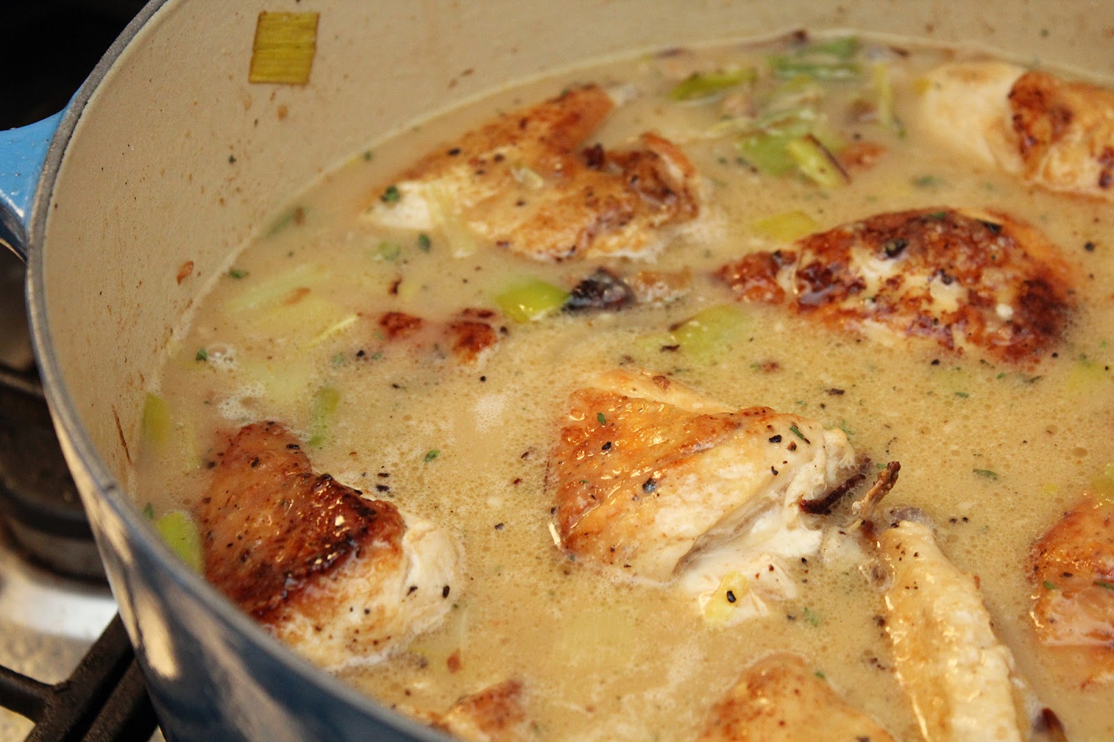 The Butcher and The Baker Recipe Chicken & Dumplings with Leeks and