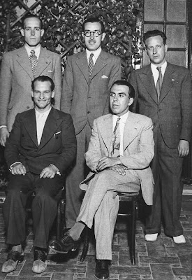 Cinco catalanes en la Semifinal del Campeonato de España 1935: Ribera, Cherta, Plácido Soler, Casas y Comas
