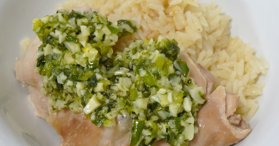 feed the tien Garlic and Spring Onion Chicken Rice
