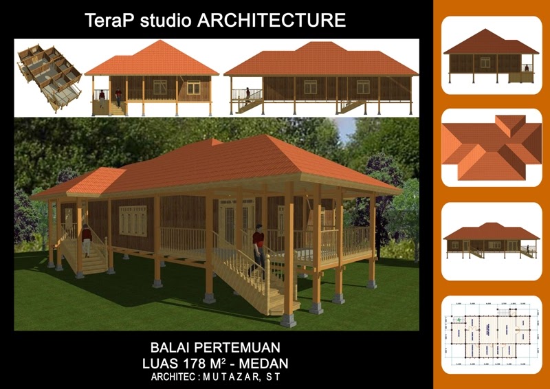 RANCANG BANGUN: Rumah Panggung / Balai Pertemuan Adat