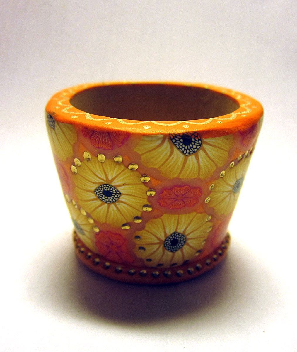 *ClayGuana Polymer Clay Flower Pot
