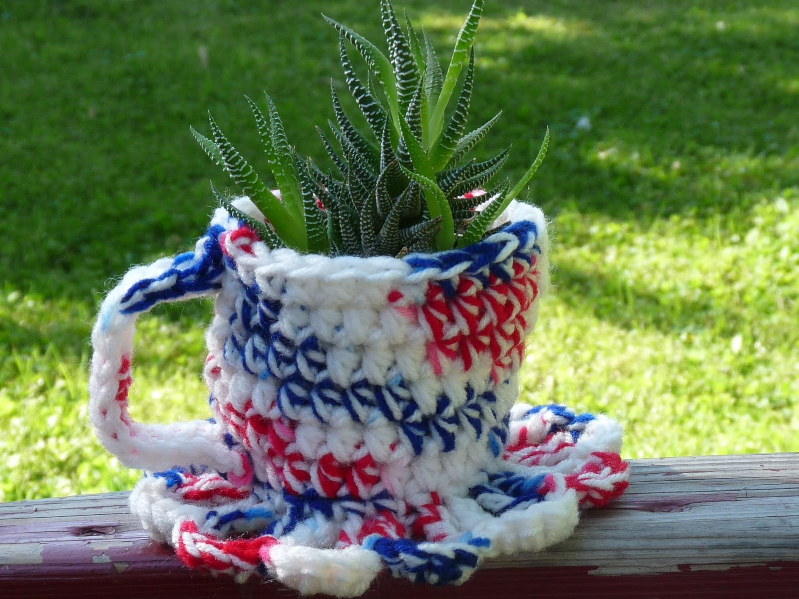 Nancy's Crochet Cup & Saucer Plant Pots