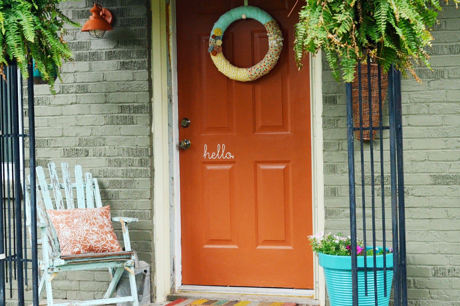 natalie creates exterior house renovation progress happy painted door