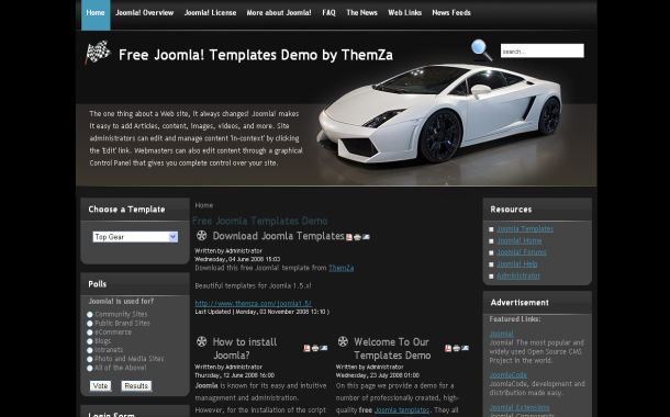 Free Joomla 1.5 Cars Jquery Black Theme Template Free Joomla 1.5 Cars Jquery Black Theme Template