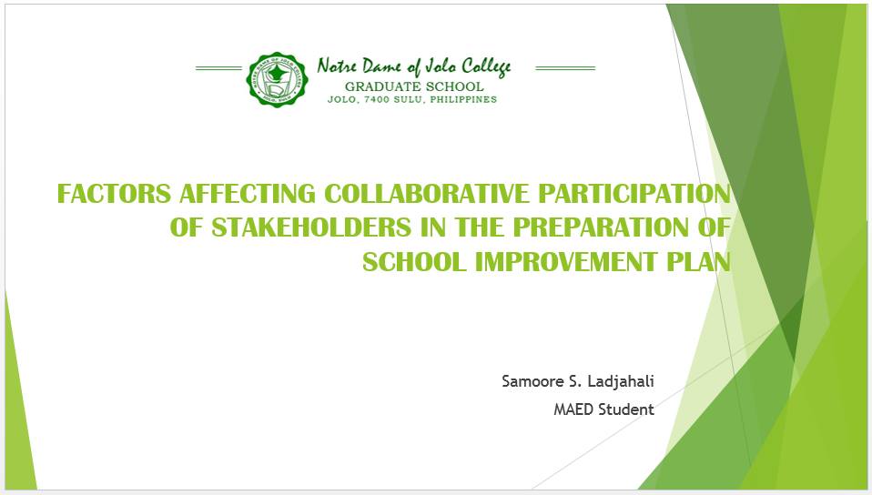 Thesis on pta participation in education