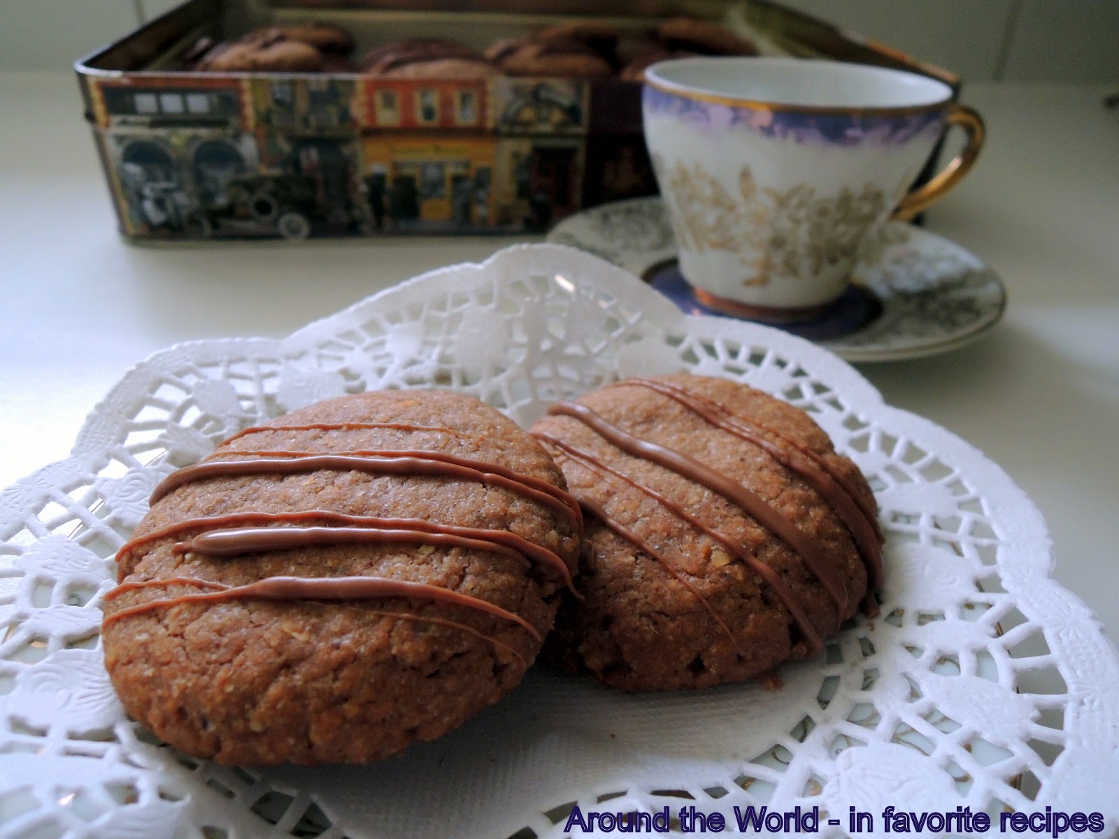 Around the World in favorite recipes Chocolate filled Chocolate biscuits