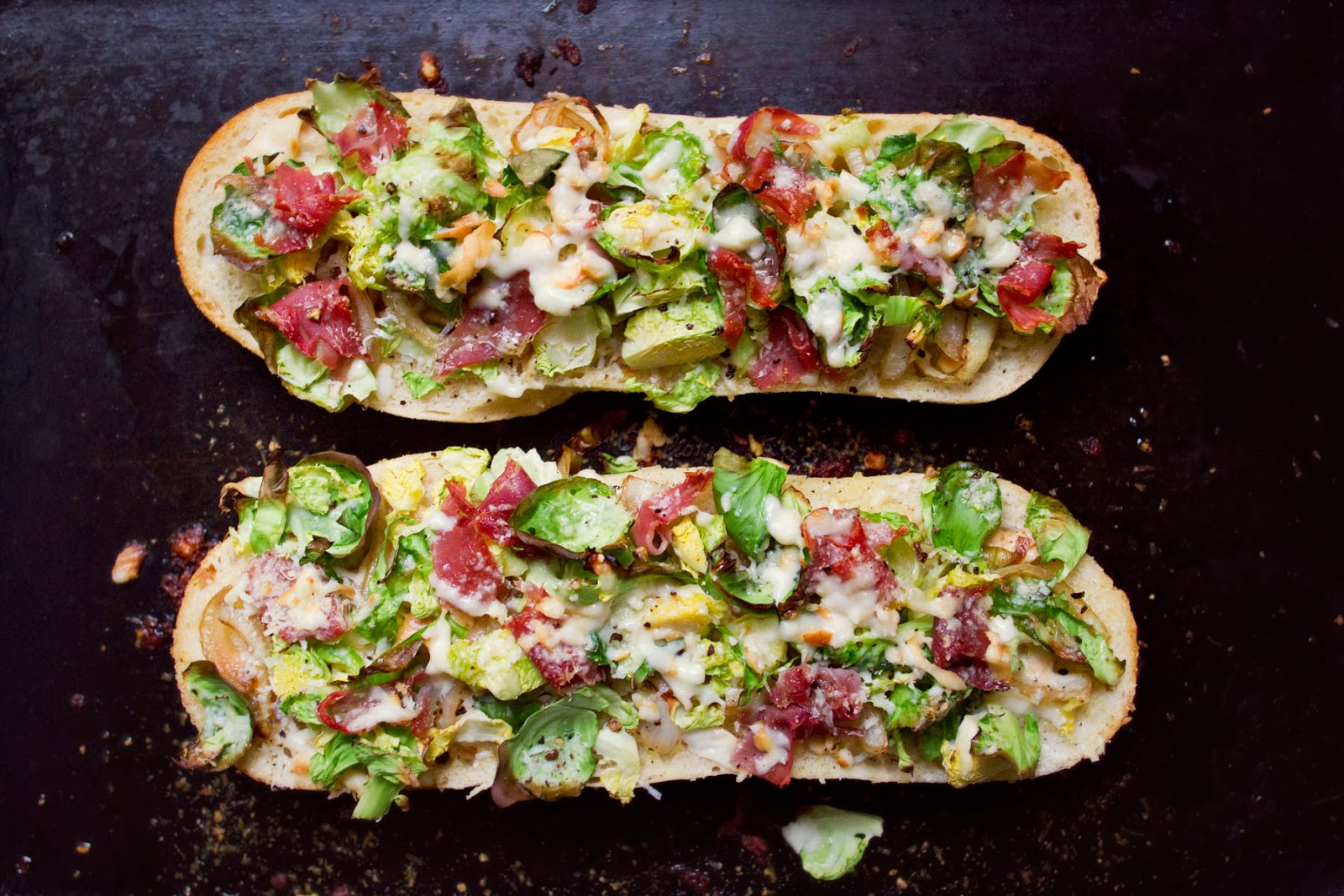 Little Market Kitchen Brussels Sprout and Prosciutto French Bread Pizza